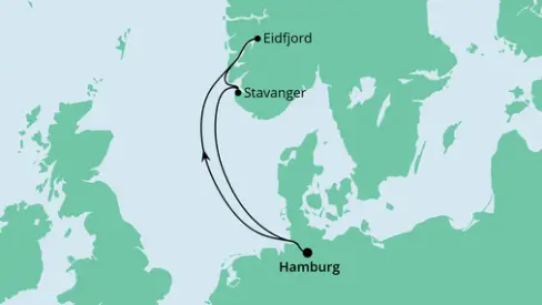 AIDA Minikreuzfahrt Norwegen: Ab Hamburg