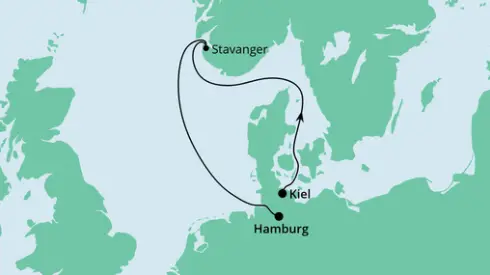 AIDA Minikreuzfahrt Norwegen: Von Kiel nach Hamburg