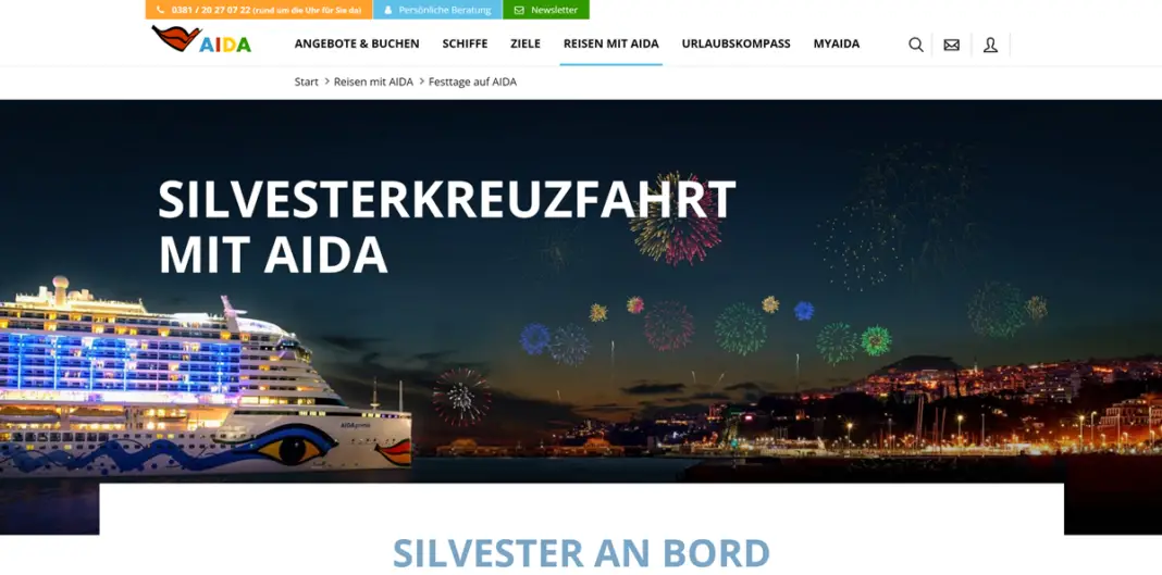 Silvester Kreuzfahrt 2024: Reiseziele & Routen für Silvester 