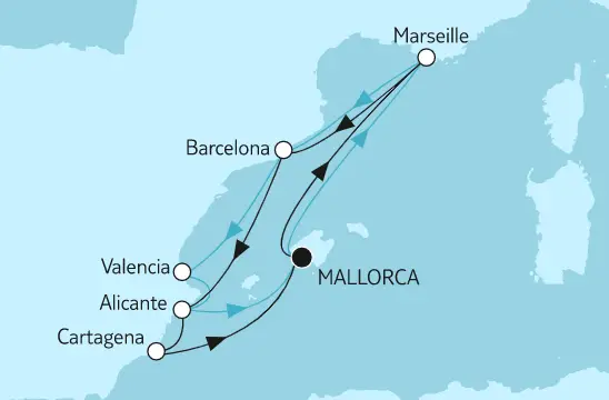 Mein Schiff Barcelona Kreuzfahrt