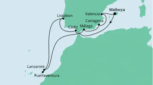 AIDA Kreuzfahrt Cádiz