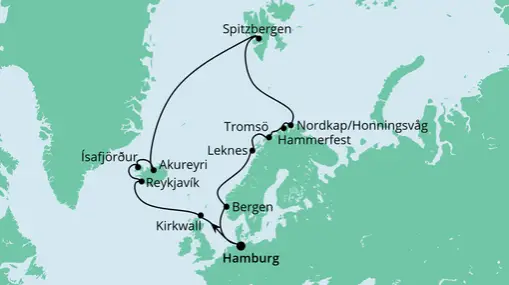 AIDAsol Route: Highlights am Polarkreis 2