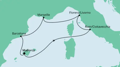 AIDAsol Route: Perlen am Mittelmeer 3