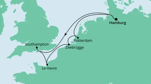 AIDA Nordsee-Kreuzfahrt 2022: Metropolen ab Hamburg