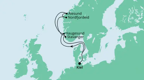 AIDA Nordsee-Kreuzfahrt 2022: Norwegen ab Kiel 2