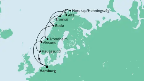 AIDA Nordsee-Kreuzfahrt 2022: Winter im hohen Norden