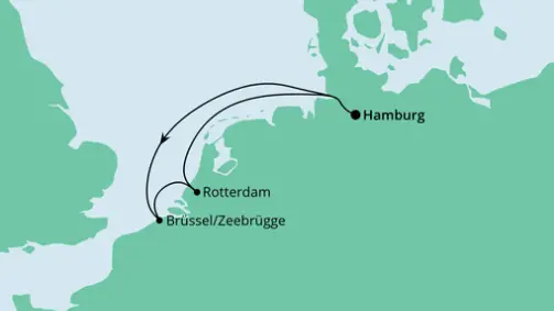 AIDA Nordsee-Kreuzfahrt 2023: Belgien und Niederlande
