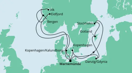 AIDA Nordsee-Kreuzfahrt 2023: Große Skandinavienreise