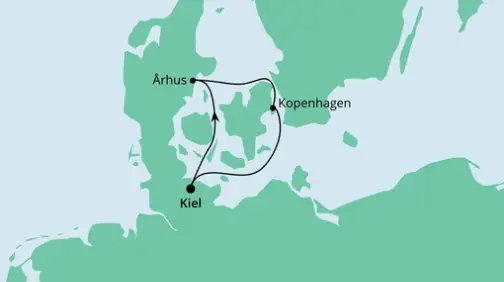 AIDA Nordsee-Kreuzfahrt 2023: Kurzreise nach Dänemark