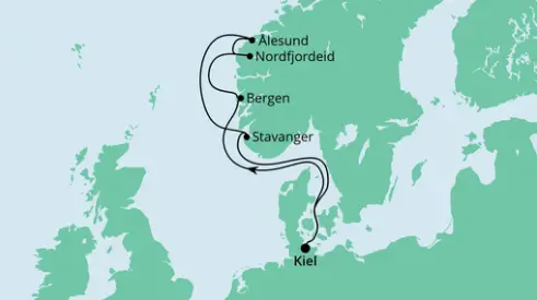 AIDA Nordsee-Kreuzfahrt 2023: Norwegen ab Kiel