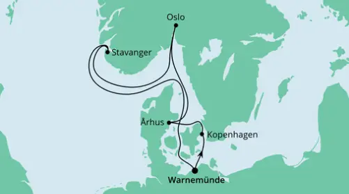 AIDA Nordsee-Kreuzfahrt 2023: Norwegen und Dänemark ab Warnemünde