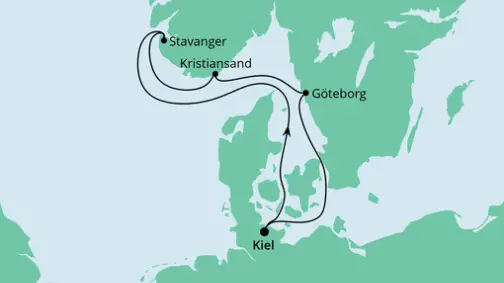 AIDA Nordsee-Kreuzfahrt 2023: Norwegen und Schweden ab Kiel