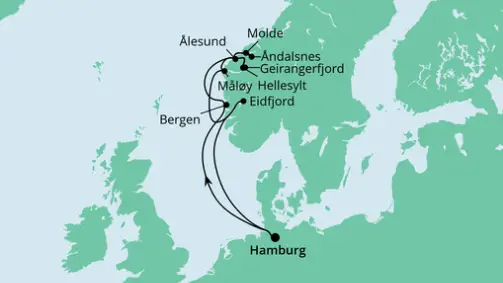 AIDA Nordsee-Kreuzfahrt 2023: Norwegens Fjorde 2