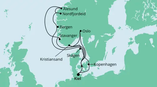 AIDA Nordsee-Kreuzfahrt 2023: Skandinavien ab Kiel