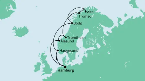 AIDA Nordsee-Kreuzfahrt 2023: Winter im hohen Norden