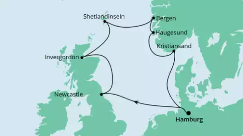 9 Tage mit AIDAsol Großbritannien & Norwegen