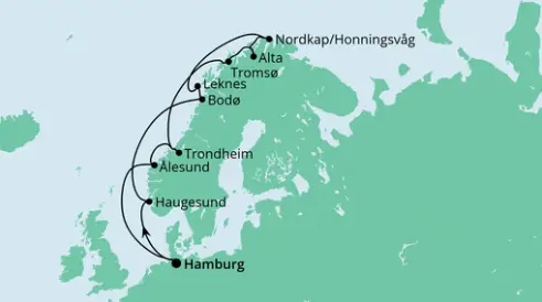 AIDA Nordsee-Kreuzfahrt 2024: Große Winterreise im Hohen Norden