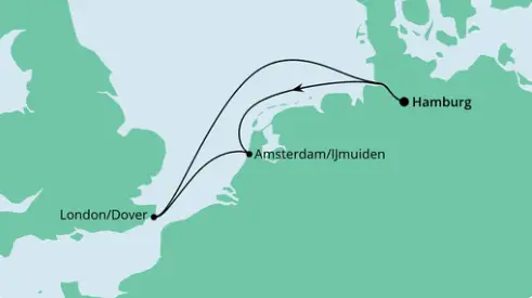 AIDA Nordsee-Kreuzfahrt 2024: Kurzreise mit Niederlande & England