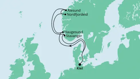 AIDA Nordsee-Kreuzfahrt 2024: Norwegen ab Kiel