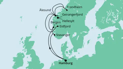 AIDA Nordsee-Kreuzfahrt 2024: Norwegens Fjorde ab Hamburg 2
