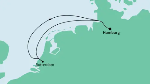 AIDA Nordsee: Kurzreise nach Rotterdam