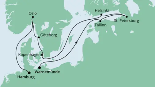 AIDA Ostsee-Kreuzfahrt 2022: Baltikum und Skandinavien