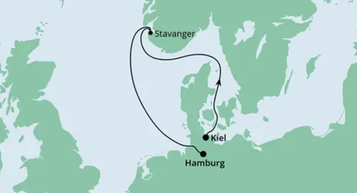 AIDA Ostsee-Kreuzfahrt 2022: Kurzreise von Kiel nach HamburgSchweden und Dänemark