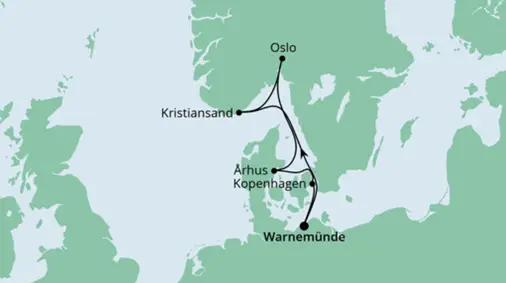 AIDA Ostsee-Kreuzfahrt 2022: Norwegen und Dänemark ab Warnemünde