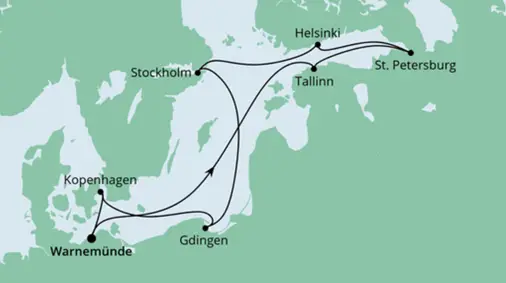 AIDA Ostsee-Kreuzfahrt 2022: Städte der Ostsee