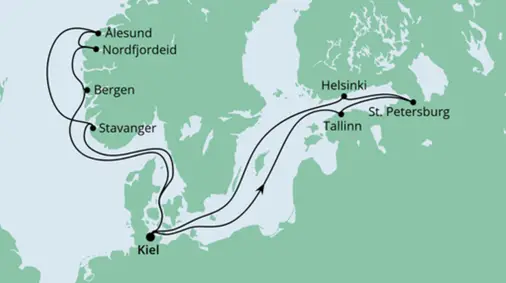AIDA Ostsee-Kreuzfahrt 2023: Norwegen und Ostsee