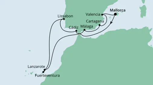 AIDA Kanaren-Kreuzfahrt 2022: Spanien, Portugal und Kanaren