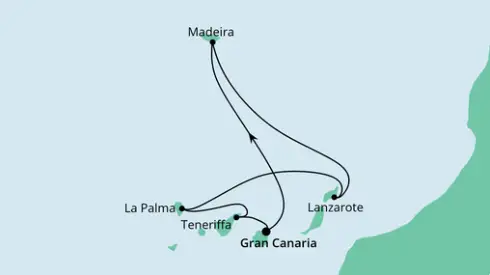 AIDA Kanaren-Kreuzfahrt 2024: Kanaren mit Madeira und La Palma