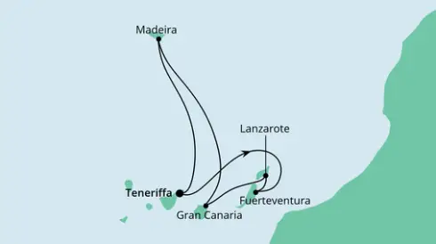 AIDA Kanaren-Kreuzfahrt 2024: Kanaren mit Madeira ab Teneriffa
