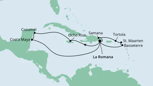 AIDA Karibik-Kreuzfahrt 2022: Karibik und Mexiko ab Dominikanische Republik 2