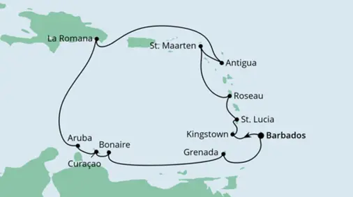 AIDA Karibik-Kreuzfahrt 2022: Karibische Inseln ab Barbados