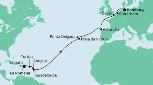 AIDA Karibik-Kreuzfahrt 2023: Dominikanische Republik bis Hamburg 1