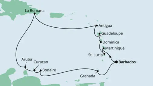 AIDA Karibik-Kreuzfahrt 2023: Karibische Inseln ab Barbados