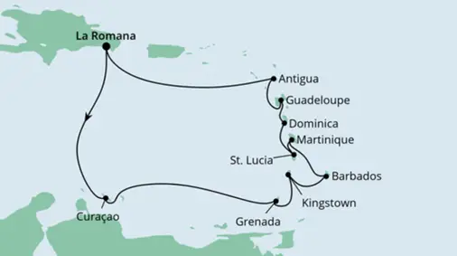 AIDA Karibik-Kreuzfahrt 2023: Karibische Inseln ab Dominikanische Republik