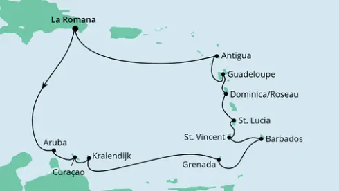 AIDA Karibik-Kreuzfahrt 2024: Karibische Inseln & Dominikanische Republik