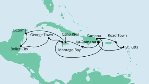AIDA Karibik-Kreuzfahrt 2024: Mexiko & Karibische Inseln