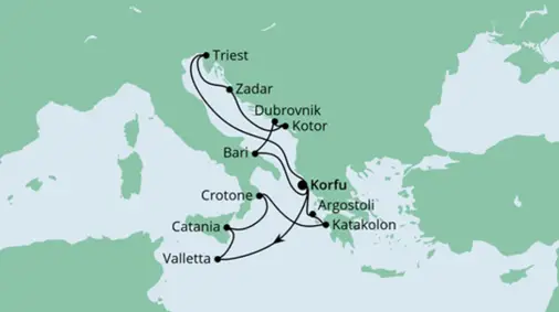 AIDA Östliches Mittelmeer-Kreuzfahrt 2022: Adria und Mittelmeerinseln