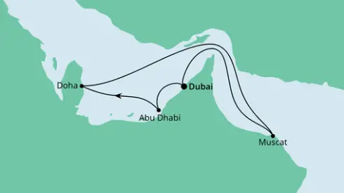 AIDA Orient-Kreuzfahrt 2024: Orient ab Dubai