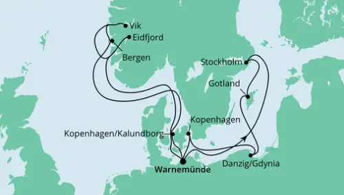 AIDA Ostsee-Kreuzfahrt 2023: Große Skandinavienreise