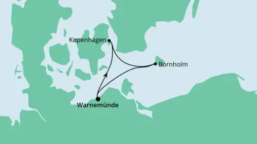 AIDA Ostsee-Kreuzfahrt 2023: Kurzreise nach Dänemark mit Bornholm