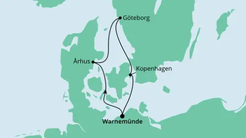AIDA Ostsee-Kreuzfahrt 2023: Kurzreise nach Dänemark mit Göteborg