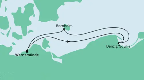 AIDA Ostsee-Kreuzfahrt 2023: Kurzreise nach Danzig und Bornholm