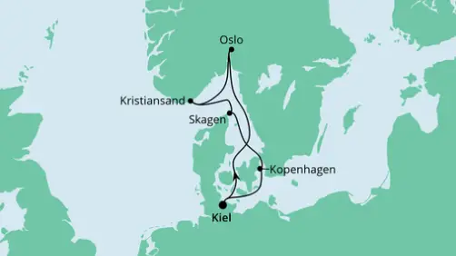 AIDA Ostsee-Kreuzfahrt 2023: Norwegen & Dänemark ab Kiel