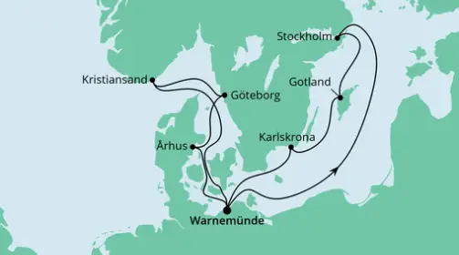AIDA Ostsee-Kreuzfahrt 2023: Skandinavien ab Warnemünde 1