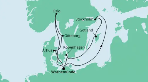 AIDA Ostsee-Kreuzfahrt 2023: Skandinavien ab Warnemünde