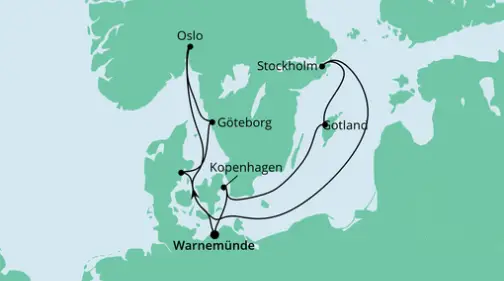AIDA Ostsee-Kreuzfahrt 2023: Skandinavische Städte mit Stockholm